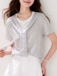 DAIXIANGFEIZI | Áo Thun Nữ Mùa Hè Tay Ngắn Ice Silk