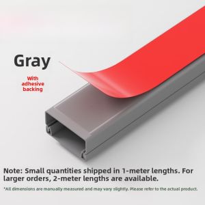 Invisible Self-Adhesive PVC Wire Management Slot Box Decorative Power Fiber Optic Cable Organizer Square Storage Solution