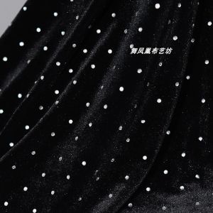 Pure Color Sparkling Gold Velvet Fabric Four-way Elastic High-definition Clothing Background Photography Velvet Cloth