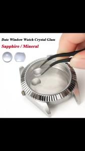 Sapphire Mineral Glass Magnifier Tool Calendar Convex Lens for Date Window High Transparency Watch Crystal Glass Multiple Sizes