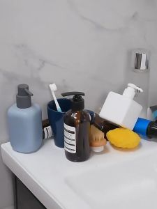 Wall Mounted Aluminium Alloy Corner Shower Rack Bathroom Shelf Shampoo Shelves Storage with Removable Hook (45230)