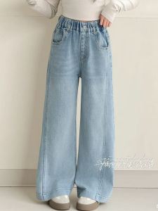 ZIRUIBABA | Trendy Girls Straight Leg Flared Jeans Trousers