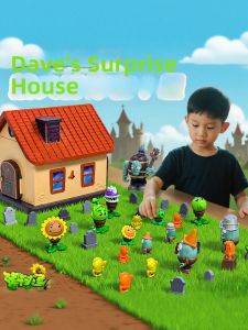 Plant vs Zombies Build Set Blind Box Davids Surprise House Official