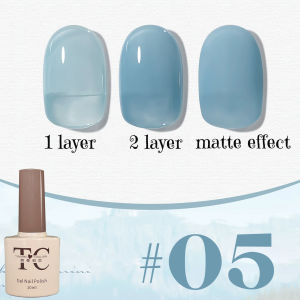 1-12pcs TC Gel Nail Polish Blue Series Semi Transparent Blue UV Gel Nail Art Design Soak Off Nail Gel Polish All For Manicure