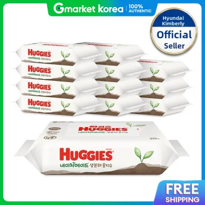 Huggies | Huggies Naturemade Biodegradable Portable Wet Wipes 20 Count X 12 Packs
