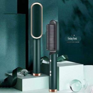 2-in-1hair Straightener Comb Hair Brush Hair Curler Professional Eelectric Curling Iron Hair Style Flat Iron Fast