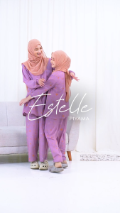 PIYAMA ESTELLE COTTONCHIC | Piyama Dewasa & Anak Bahan Rayon Adem | Busui Friendly | Couple Piyama Terbaru 2025 - Cottonchic Piyama Estelle Dewasa & Anak | Rayon Premium Adem Chic Look | Couple Piyama Busui Friendly - iyama Couple Ibu Anak Estelle Cottonc