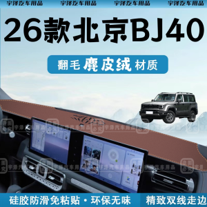 แผ่นกันแสงหน้าปัดควบคุมกลางสำหรับรถยนต์ดีเซล/เบนซิน Beijing BJ40 แผ่นกันแสงสีหนังวัวแบบพิเศษ 26 แบบ กันแสง ป้องกันการสะท้อนแสง แผ่นกันแสง