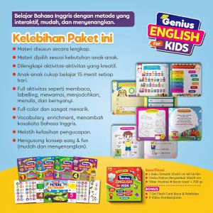 (Isi 4 Buku ) Buku Anak Paket Easy & Fun Genius English For Kids Untuk Anak Usia 3+ By Ziyadbooks