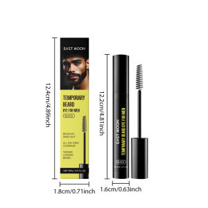 Black Temporary Beard Dye for Men Mild Castor-Oil Male Moustache Filler Waterproof Shaping Portable Coloring Beard Dyeing Pen