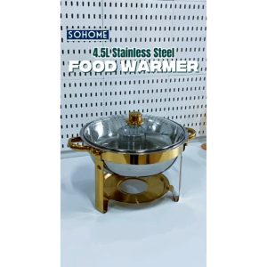 5L 304 Stainless Steel Soup Warmer Chafing Dish Food Warmer Sets with Thick Frame for Catering