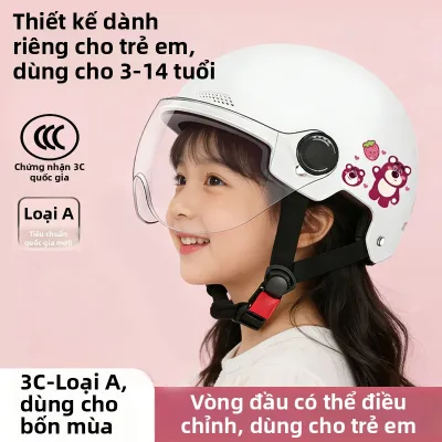 Mũ Bảo Hiểm Trẻ Em Chứng Nhận 3C Cho Xe Điện Phù Hợp Mọi Mùa