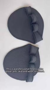 2 Pairs Half Finger Weight Lifting Gloves Padded Fabric Palm Grip Pads Textured Grip for Dumbbell Barbell Pull Ups Gym Training