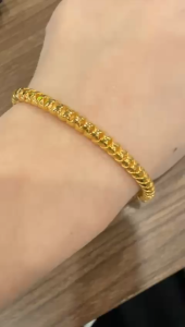 Poh Heng Jewellery 22K Bangle in Yellow White Gold [Price By Weight]