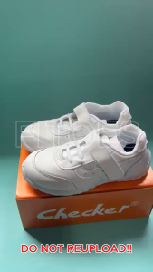 *SG Seller* Checker 1640P Vel-cro School Shoes White