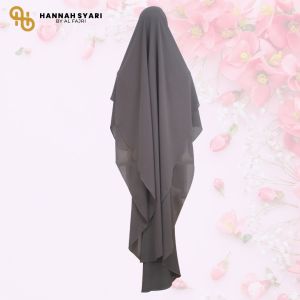 Khimar Syari Kotak-kotak Series Dua Layer Ceruty Babbydoll Premium Hight Quality Premium