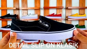 Sepatu Flat Slip on Wanita Terbaru 2024 Couple Cewek Cowok Kekinian Keren Nyaman Dikaki Murah Simpel