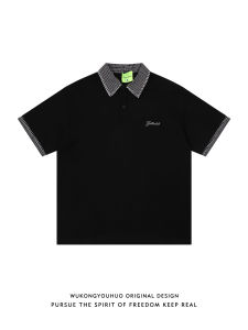 WUKONGYOUHUO | Striped Patchwork American Vintage Polo Shirt