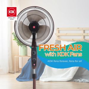KDK L409S Inverter DC Motor Electric Fan (Marble Gray) Living Fan 5 YEARS MOTOR WARRANTY (GETNOW) (KIPCOL)