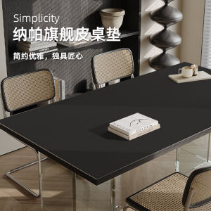 ผ้าปูโต๊ะหนังสีดำ ผ้าปูโต๊ะขนาดใหญ่ ผ้าปูโต๊ะแบบป้องกันความร้อน กันน้ำ กันน้ำมัน ผ้าปูโต๊ะแบบพับได้สำหรับโต๊ะเหลี่ยม