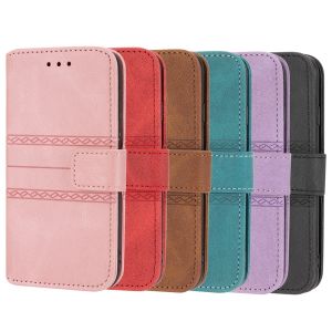 Phone Case For OPPO A17 A17K A77S A57 A77 A96 A76 A55 A74 5G A54 A16 A16S A53 2020 A52 A92 TPU Leather Wallet Magnetic Card Slots Couples Cover Casing