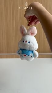 Claryne Bunny Napkin Bag charm | Gantungan Kunci Unik dan Lucu untuk Segala Tas | No Brand Keychain