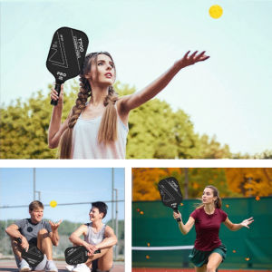 JBA T700 Carbon Fiber Pickleball Paddle Set 16MM One-Piece Fabric-textured Matte Finish Ultra-Light Non-Slip Grip Large Sweet Spot Designed For Pro-level Control