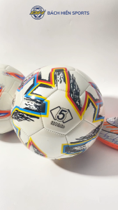 Bóng đá may da Uniforia Euro Cup 2021 chính hãng Bách Hiền Sports mẫu 20 màu đỏ và xanh biển TẶNG KÈM kim bơm + túi lưới