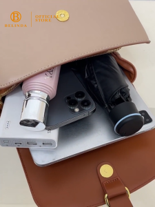 BELINDA PREMIER Backpack For Women High End Leather Korean Fashion Office Mini School Backpack BP070