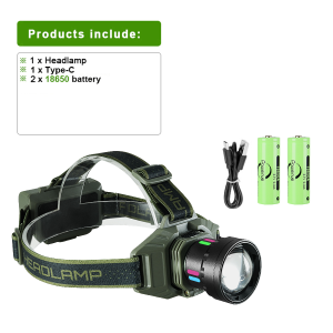 2025 Most Powerful LED Headlamp Type c Rechargeable Headlight 30000000LM Super Bright Fluoresce Head Flashlight Camping Lantern