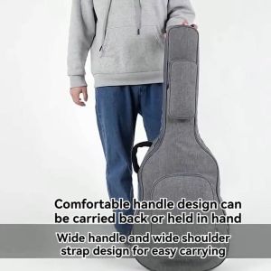 Thickened Acoustic Guitar Bag 40/41inch Guitar Backpack Double Shoulder With Handle Waterproof Oxford Fabric 12mm Pearl Cotton Guitar Accessories