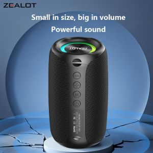 ZEALOT-M2 10W Wireless SpeakersRGB Light10 Hours Playtime Waterproof IPX 4Wireless Speaker Dual Pairing 1800mAh Battery.