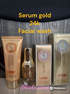 YUCHUNMEI SERUM 24K GOLD+FACIAL WASH GOLD