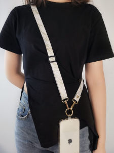 Universal Phone Strap Crossbody Adjustable Lanyard Womens Style Neck Strap with Clip High End Floral Pattern Digital Accessory