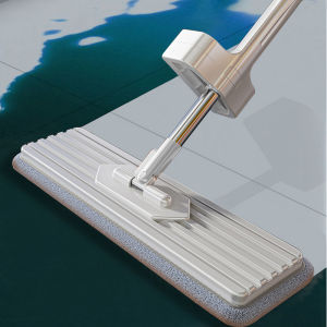New Flat Mop  Hands-Free Washing Efficient Cleaning 36Cm Flat Mop  Water-Absorbent And  Durable Can Be Used Wet Or  Dry