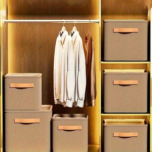 3PC/Home Storage Storage Frame Storage Box Storage Bag Clothing Storage Box Fabric Storage Basket Clothes Pants Socks