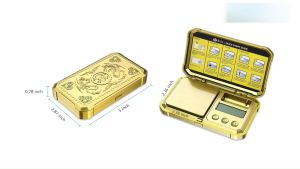 Brifit 200g/0.01g Precision Digital Scale Mini Pocket Scale Kitchen Scale LCD Backlight Display with 50g Calibration Weights 6 Units Tare Auto Power Off - Gold Gram Scales Digital - Lazada