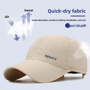 JIFANPAUL | Summer Breathable Sun Protection Quick-Dry Thin Cap Large Head Circumference Net Cap Sport Sun Protection Baseball Cap