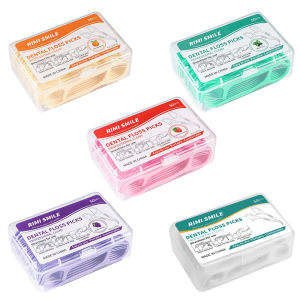 RIMI SMILE Exquisite Smooth Floss Rod - Clean interdental gaps with one handle - Easy to carry when going out