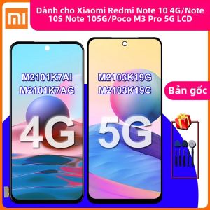 CHỌN Redmi Note 10 4G/10S/10 5G AMOLED Màn Hình LCD Bộ Số Hóa Thay Thế Một Phần Màn Hình Cảm Ứng Điện Dung 6.43 Inch Màu Đen Có Góc Khỉ Đột Kính