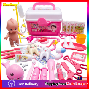 doctor toys for kids Kids Simulation Sound and Light Stethoscope Boy and Girl Medicine Box Suit Doctor Nurse Play House Toy Gift