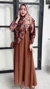 Dress Gamis Muslimah Size XL Pakaian Wanita muslimah Fashion Muslim Lebaran