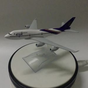 JASON TUTU 1/400 Scale Diecast Metal Thai Airways Boeing 747 Aircraft Model 16CM Miniature Authentic Collectible Gift