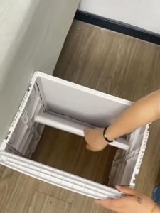 Foldable Cabinet Bathroom storage rack Transparent storage cabinet floor storage cabinet