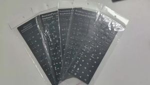 Bộ 2 Miếng Dán Bàn Phím Laptop - Chữ Cái Tiếng Nga/Tây Ban Nha/Pháp/Hàn Quốc/Đức/Ả Rập Tương Thích Với Hầu Hết Các Bàn Phím Máy Tính