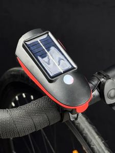 【2-Day Delivery】LED Highway Bike Night Riding Light Solar Charging Front Lamp Outdoor Waterproof USB Bicycle Lights