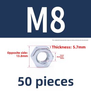 POWER&STRONG | Galvanized Reverse Thread Hex Nut Zinc Plated Left Hand M5 M6 M8 M10