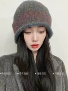 หมวกฤดูหนาวแบบมีเชือกผูกด้านหน้าสำหรับผู้หญิง หมวกคลุมศีรษะแบบมีเชือกผูกที่หน้าร้อน ทรงกลม ปิดปาก หมวกแฟชั่นแบบอเนกประสงค์