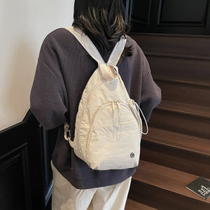 OUDENGPAI | Womens Crossbody Bag Lightweight Multi-Functional Shoulder Bag Double Strap Backpack Casual Style Nylon Fabric Pure Color