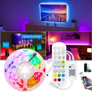 Angelila Dây Đèn LED WiFi USB 5V Dây Đèn LED RGB Điều Khiển Bằng Ứng Dụng Thông Minh 5M Có Điều Khiển Từ Xa & Hiệu Ứng Đuổi Theo Nhiều Màu Đèn LED 5050 Đồng Bộ Nhạc Chạy Bằng USB Cho Phòng Ngủ Gia Đình Ký Túc Xá Quán Bar Trang Trí Ngày Lễ Tự Làm
